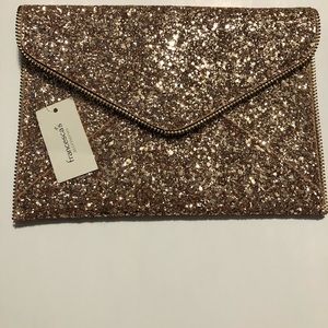 Francescas Rose Gold Hand Clutch